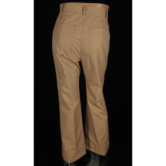 DRAE Cotton Patch Pocket Flared Trousers Size M Womens Beige $325 - Picture 9 of 14